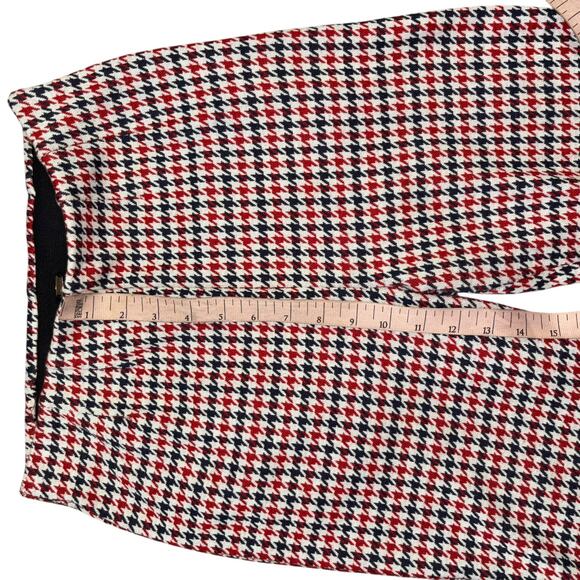 Free People Rudy Houndstooth Flared Cropped Stretch Trousers Women’s 4 Preppy - Picture 11 of 12